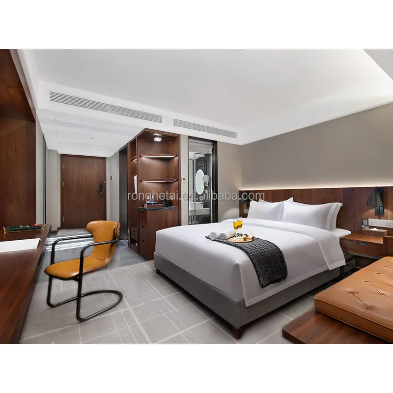أثاث فندقي مجموعات غرف نوم 5 نجوم حديثة لأثاث فنادق المدينة