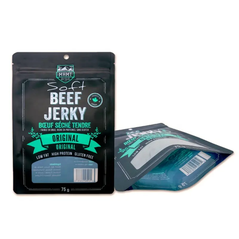 Kantong kemasan Jerky daging sapi kustom tas paket daging sapi