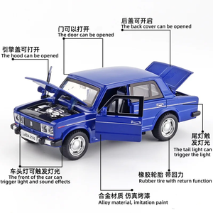 1:32 Vintage alaşım araba Diecast Model ses ve işık minyatür araba modeli çocuklar için çekme geri oyuncak hobi hediyeler toplamak için - Product Image 4