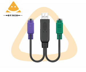 通用USB公到ps2分离器适配器连接器电缆ps2到鼠标键盘usb连接电缆 - Product Image 1