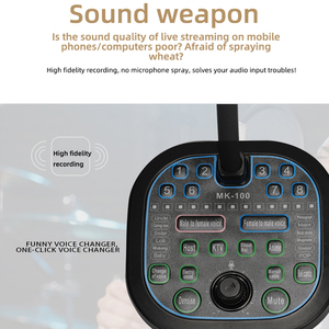 USB Plug and Play <strong>Computer</strong> Desktop Microphone Mobile Live Streaming Game Sound Card Voice Changer - Product Image 3