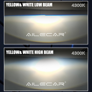 AILECAR 12V 3色双发光二极管投影仪镜头56W SMD 3570双反射器3000K 4300K 5800K汽车前照灯投影仪镜头升级 - Product Image 5