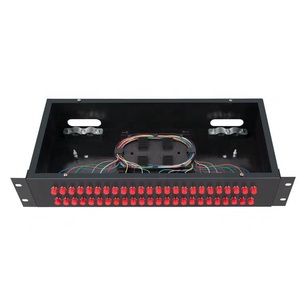 Tipo fijo ODF 2U 48 puertos Marco de distribución de fibra óptica Panel de conexión de fibra cargado con adaptador FC - Product Image 3