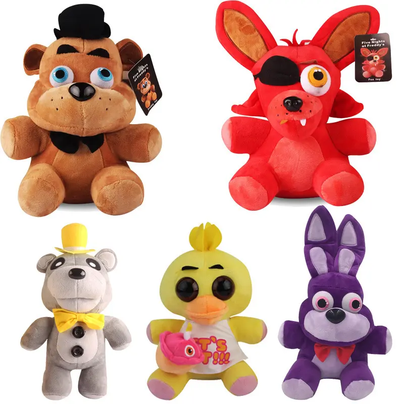 RTS giocattolo Freddy peluche Foxi peluche Fnaf cinque notti all'incubo di Freddy Bonnie animali di peluche giocattolo OPP Bag Unisex