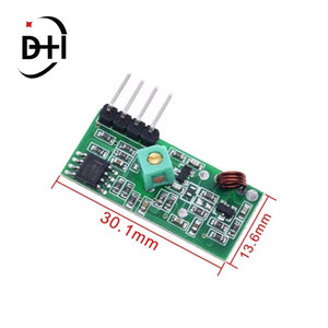 Módulo receptor inalámbrico RF de 433 MHz, kit de módulo transmisor de 433 MHz + 2 antenas de resorte RF de 433 M Hz, compatible con Arduino