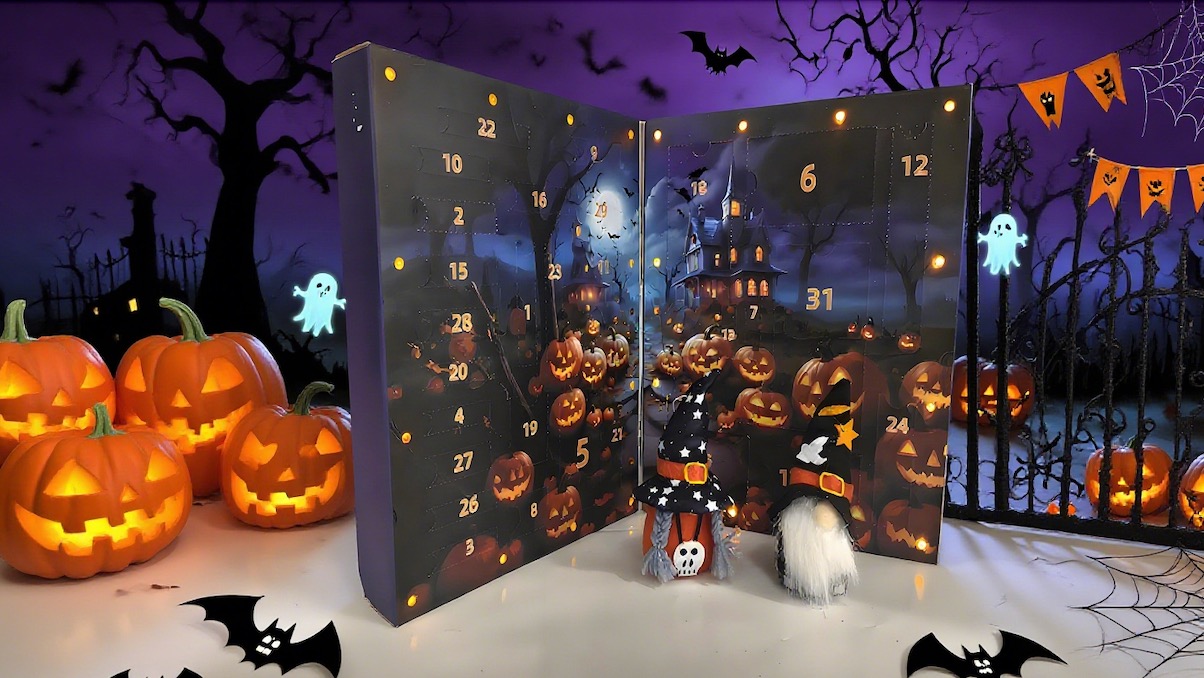Gnome d'Halloween avec musique effrayante Li