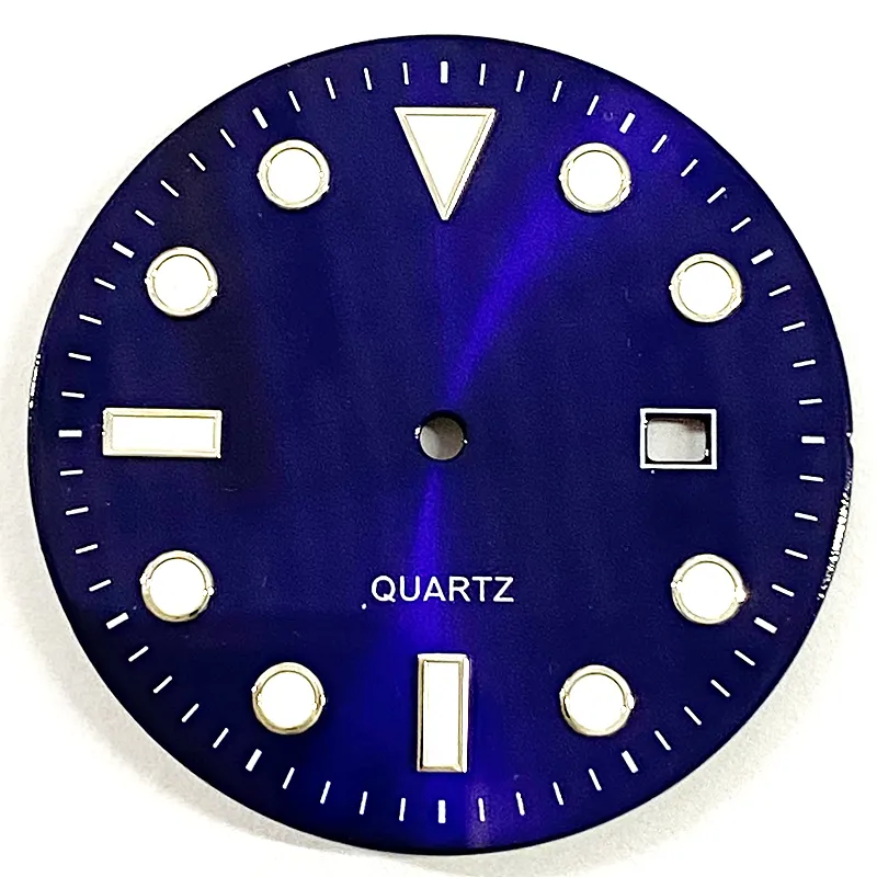 C1 C3 indicatore luminoso dell'ora Sunburst blu rosso nero smalto quadrante dell'orologio in porcellana per orologi da polso da uomo