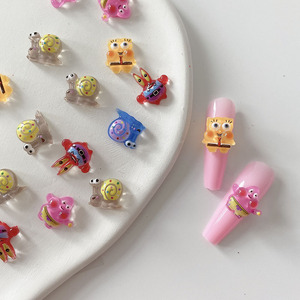 Nail <strong>Art</strong> <strong>3D</strong> Kawaii Cartoon Accessories Mini Size SpongeBob Fat Star Diy Nail <strong>Art</strong> Decoration Materials <strong>Cute</strong> Charms - Product Image 1