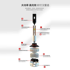 ไฟหน้ารถ LED 100W,หลอดไฟตัดหมอกไฟหน้า LED เทอร์โบข้อผิดพลาด Canbus H7 H11 9005 HB4 H1 H4 - Product Image 4