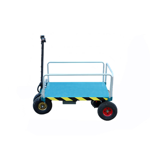 Portable Folding <strong>Electric</strong> <strong>Trolley</strong> Truck with Seat Durable Steel Wood Flatbed <strong>Trailer</strong> for Transport Tool Usage Hand Cart <strong>Trolley</strong>