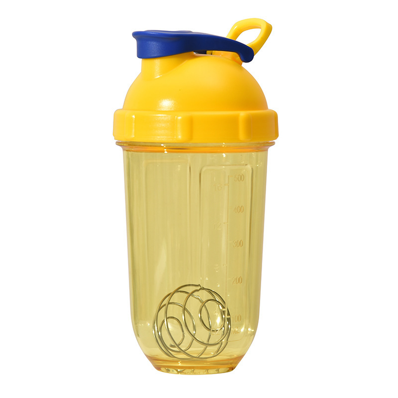 Bouteille shaker en PP 600ML-jaune