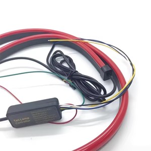 <strong>12v</strong> Car <strong>Led</strong> Rear Windshield Brake Light Strip <strong>Red</strong> Flow Flexible <strong>LED</strong> Tail Warning Light - Product Image 2