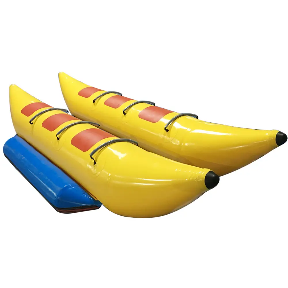 Duplo Passeio Água do Barco de Banana Inflável Do Esporte Da Água Com 2 Tubos Para Mar