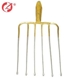 6叉钢锻造麻花铲叉铲耙木制宽花园叉商用粪叉
