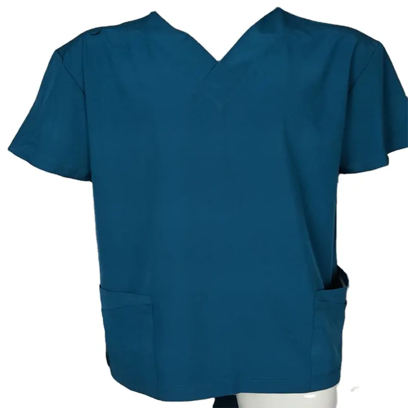 Custom OEM logo nurse uniforms women men scrubs uniform sets v neck short sleeve doctor hospital uniform sets medical clothes