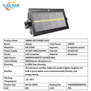 Smd5050 1000w Rgb 3in1 LED çakarlı lamba 8 + 8 Segment performans ses işık olaylar Dmx kontrol alüminyum lamba Dj disko taraflar - Product Image 5