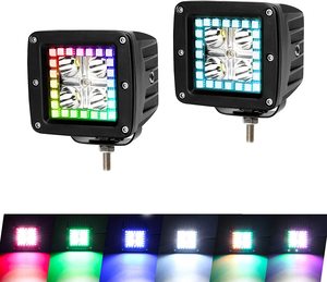 Opplight 3 אינץ 17 w/ PC <span class=keywords><strong>rgb</strong></span> multicolor & שלט רחוק הוביל בר יישום רחב <span class=keywords><strong>Rgb</strong></span> הוביל אורות נהיגה
