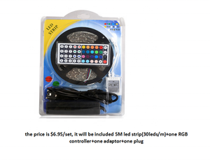 DC12V RGB SMD5050 5MไฟLED Tripsพร้อมรีโมทคอนโทรลLED Driver - Product Image 2
