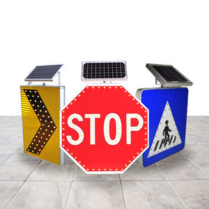 Custom 24 "segno di <span class=keywords><strong>Stop</strong></span> a energia solare Led <span class=keywords><strong>Stop</strong></span> segnali di pericolo lampeggiante ottagono - Product Image 6