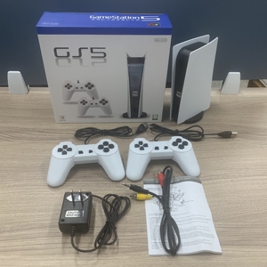 เกมสเตชั่น5คอนโซลวิดีโอเกมที่มี200คลาสสิก + 2 USB ควบคุมแบบมีสาย8bit GS5ทีวีรวมเกมย้อนยุคเอาท์พุท AV - Product Image 6