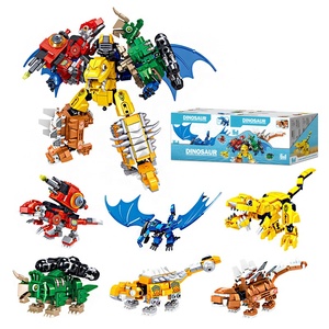 6 in 1 Deformation Block Robot Dinosaur <strong>Toys</strong> Boys DIY Assembled Transform Block <strong>Toy</strong> Robot - Product Image 2