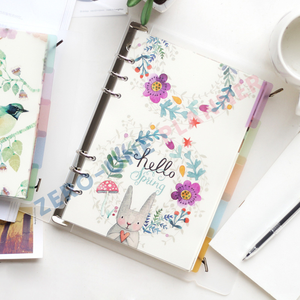 Customized PP Full Color Printing Index Page 5 Sheets Set 6 Rings Binder Planner Divider Page Refill Page - Product Image 3