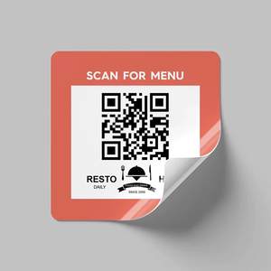 QR קוד תווית הדפסת שירות פשוט קישור החברה מדבקת סינטטי נייר מט תווית