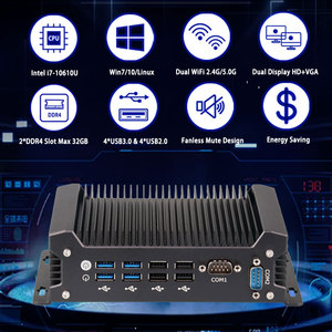 I7 10610U X86 Micro Intel Mini PC Intel Mini <strong>Computer</strong> Computadora <strong>Windows</strong> 10 16GB 2 Lan Port Ubuntu Dual Lan Linux Mini PC - Product Image 3