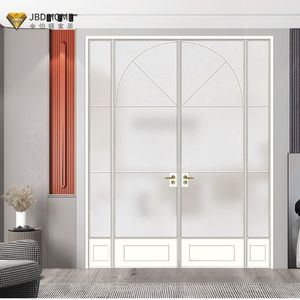 Moderne minimalist ische Glass chiebetür aus Aluminium legierung Innen Wohnzimmer Patio Balkon Lift Schiebetür mit Glasfaser netz