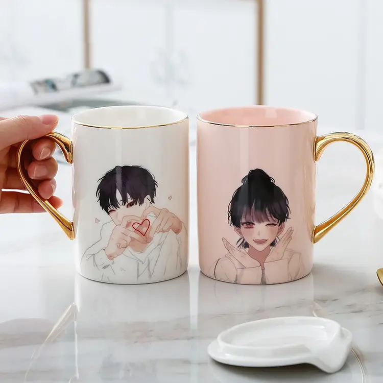 Porselein Koffie Paar Cup Mok Gift Set