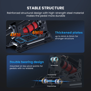 SIMSONN Eight-Adjustable Resistance Levels F1 Simulator Pedal Brand <strong>New</strong> PC Game Simulator Clutch Joysticks Game <strong>Controllers</strong> - Product Image 3