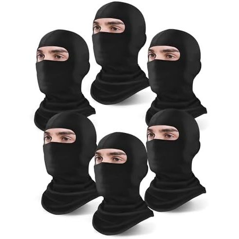 6 Pack Balaclava - Black