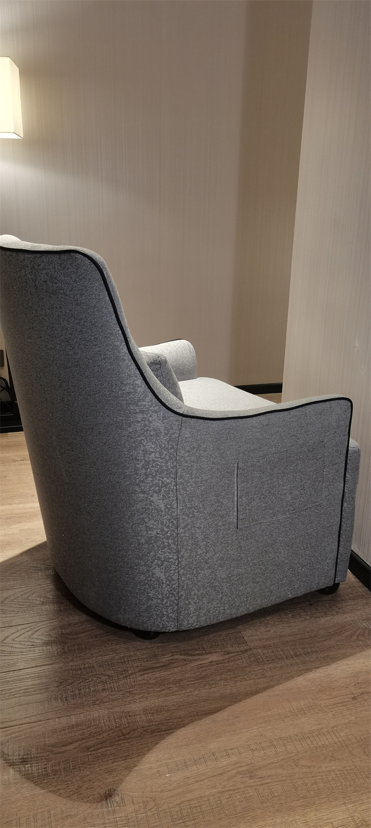 foshan furniture factory fabric solid wood frame gray technology cloth sponge modern style light luxury living room sofa