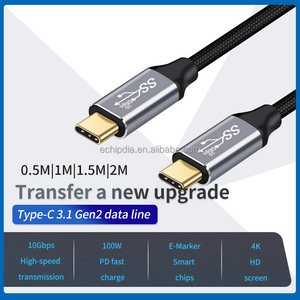 Jmax High Speed PD 100W Type <strong>USB</strong> C 3.1gen2 Cable Safety Connection-with E-mark Chips Support 4K Video and Laptop Charging - Product Image 6