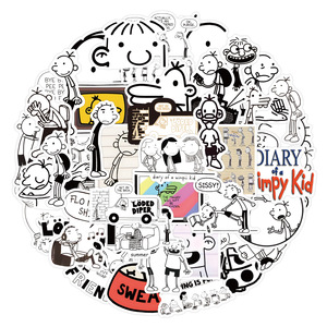 Zy2865c 50 cái cuốn nhật ký của một <span class=keywords><strong>wimpy</strong></span> <span class=keywords><strong>Kid</strong></span> sổ lưu niệm graffiti tự làm Nhãn dán trang trí cốc Guitar máy tính xách tay nhãn dán vinyl chống thấm nước - Product Image 2
