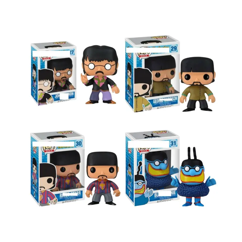 10CM Funkos Pop Grupo Pop Britânico O Beatle PVC Gift Action Figuras crianças Brinquedos modelo Bobble-cabeça