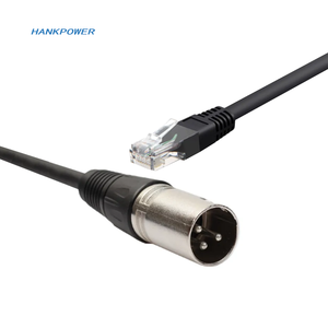 90 derece RJ45 erkek Jack XLR 3 Pin erkek tak ağ Ethernet dönüştürücü adaptör kablosu - Product Image 4