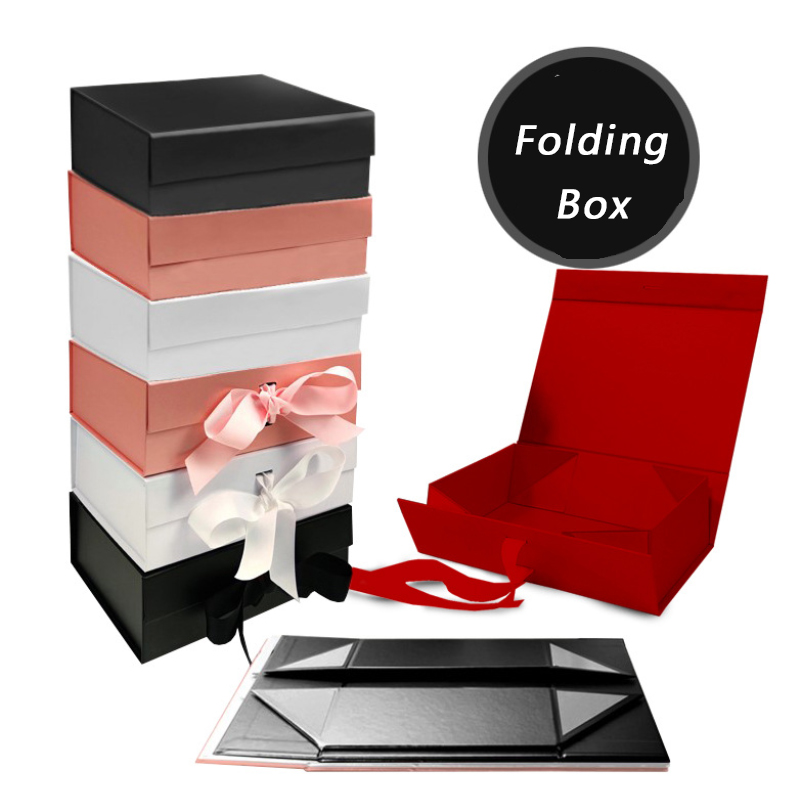 Confezione regalo con chiusura magnetica pieghevole per imballaggio di abbigliamento al dettaglio di lusso bianco di colore di stampa personalizzato - Product Image 5