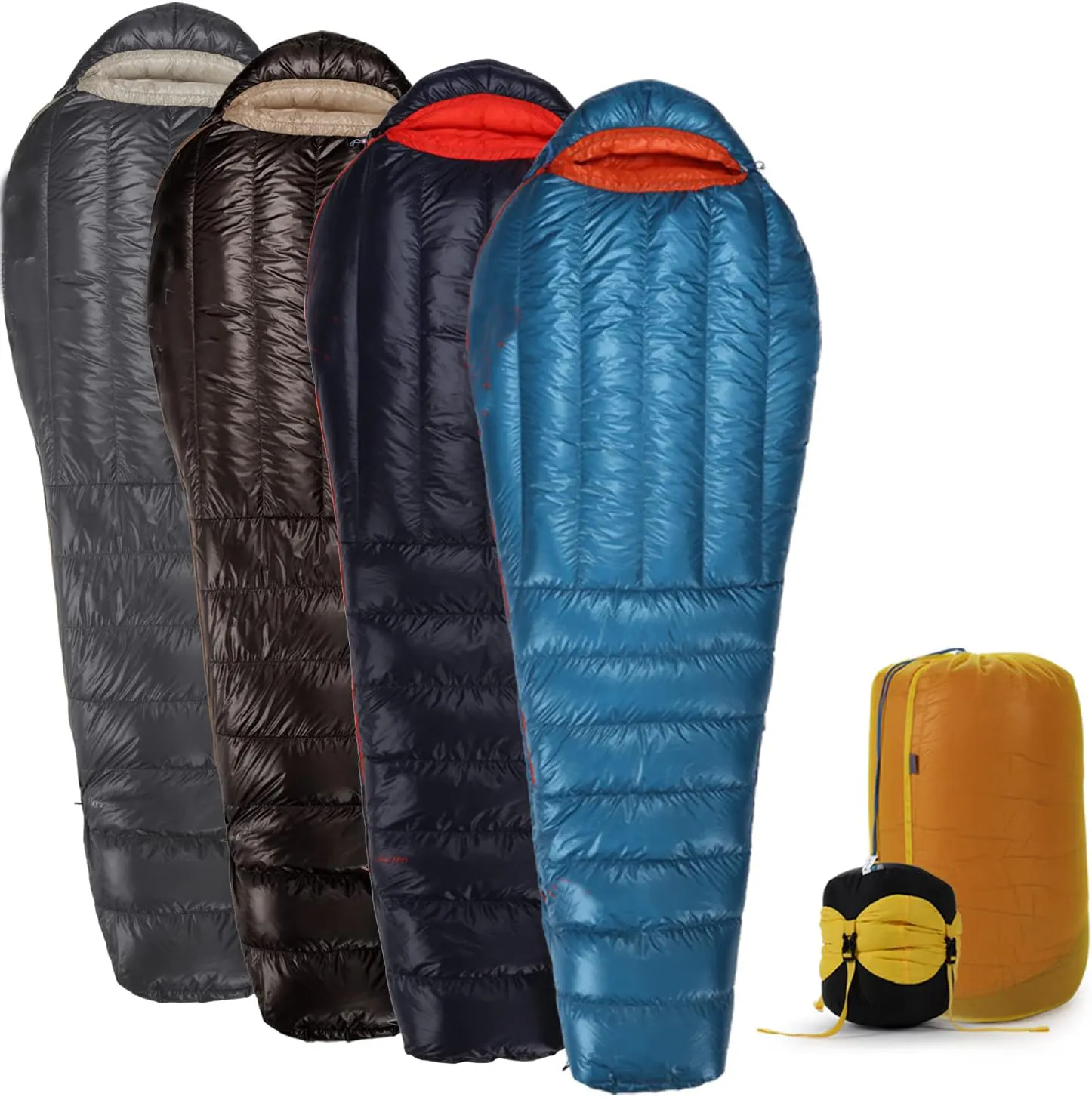 Ultraleve Mummy Down Sleeping Bag 650 Encha Power Duck Down para Camping Caminhadas Mochila