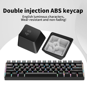60% mới cơ khí USB Type-C chơi game Bàn phím RGB Backlit mini thiết kế Thiết bị chuyển mạch màu Đỏ Ergonomic cắm chơi cho máy tính xách tay/máy tính bảng kết hợp - Product Image 6