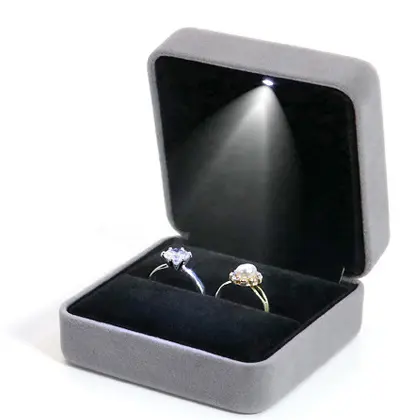 Matte Farbe Großhandel Herstellung benutzer definierte Logo Luxus Geschenk mehrere Ring Box mit leichten Schmucks cha tulle für Ring