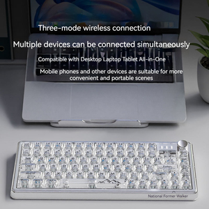 Teclado mecánico EWEADN V82 RGB para juegos, 82 teclas personalizadas para PC, tecla de alta transparencia, inalámbrico/con cable, USB, PCB Hotswap, 75% nuevo - Product Image 3