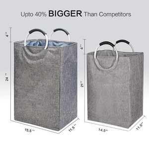 洗衣篮面料双层洗衣篮衣服收纳袋定制洗衣篮袋带把手 - Product Image 3