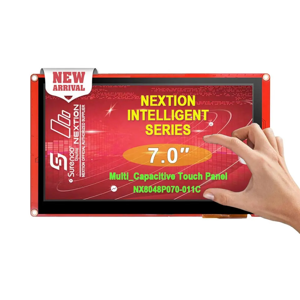 7 " / 7.0" NX8048P070 800*480 Nextion 지능형 디스플레이 직렬 HMI LCD 모듈 화면 LCM w/Arduino 용 용량 성 터치 패널