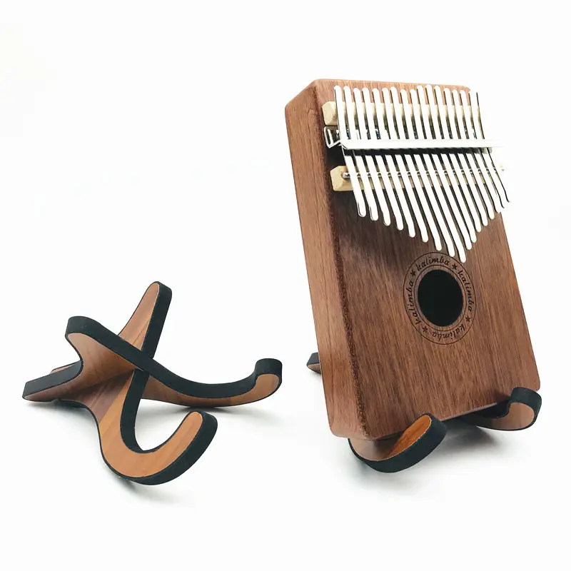 Instrumento de música mbira kalimba de 8/10/17 teclas, piano de dedo, exibição de madeira, suporte de madeira