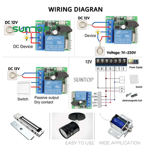 1CH Relais empfänger modul Drahtloser Steuersc halter DC 12V HF-Sender 433MHz Fernbedienungen