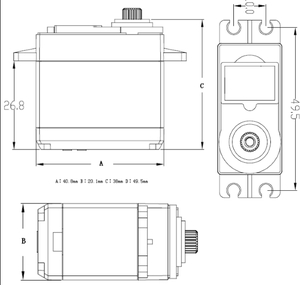 Feetech 360 grado di rotazione continua Servo FS5103R per FPV Drnes aereo - Product Image 3