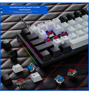Teclado mecánico de deportes electrónicos k710, separación de línea de tecla, eje reemplazable, juego de computadora, Teclado mecánico con cable de separación