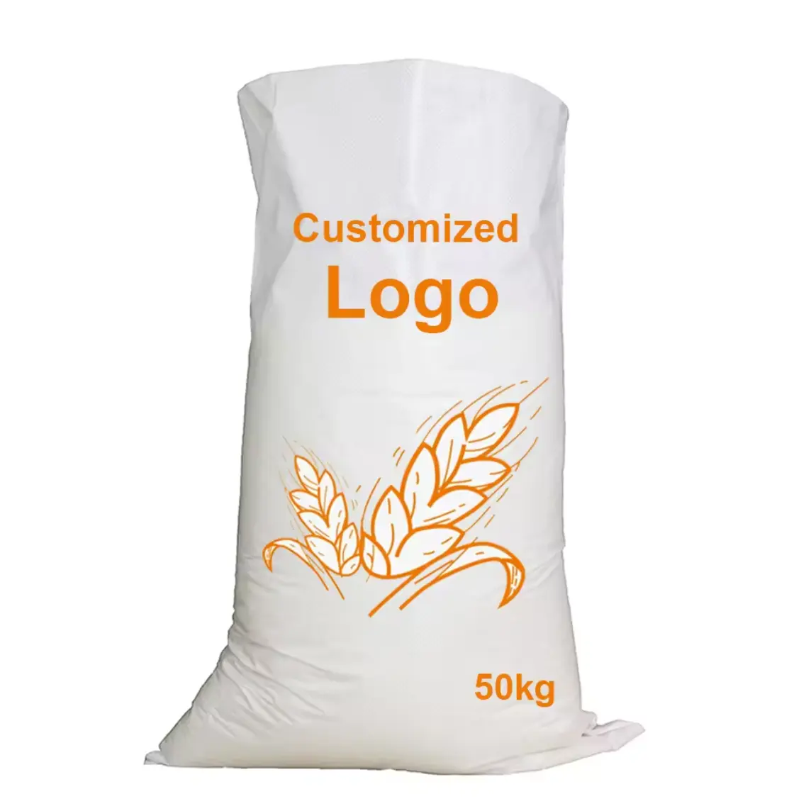 PP dệt bao tải nhựa 50kg PP dệt túi cho hạt hạt gạo bột