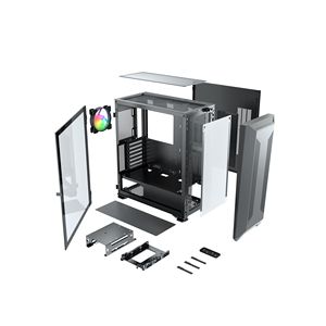 Custodia da gioco per Pc di alta qualità con ventole ARGB e custodie da gioco per <span class=keywords><strong>Computer</strong></span> Desktop EATX/ATX/MATX/ITX